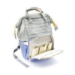 Τσάντα Μωρού Πλάτης Mommy Bag AiFi Γαλάζια - Γκρι Ριγέ - Sfyri.gr - Ηλεκτρονικό Πολυκατάστημα