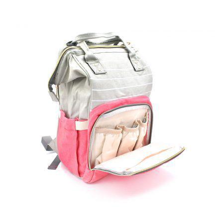 Τσάντα Μωρού Πλάτης Mommy Bag AiFi Ροζ - Γκρι Ριγέ - Sfyri.gr - Ηλεκτρονικό Πολυκατάστημα