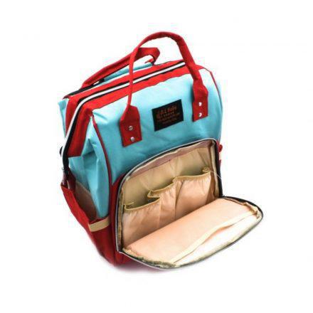 Τσάντα Μωρού Πλάτης Mommy Bag B.L. Baby – Κυανό Κόκκινο - Sfyri.gr - Ηλεκτρονικό Πολυκατάστημα