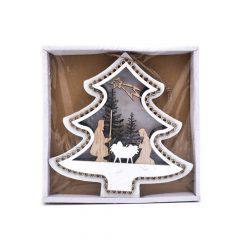 Κρεμαστό Ξύλινο Στολίδι για Τοίχο ή Πόρτα “Δέντρο με Φάτνη” - Sfyri.gr - Ηλεκτρονικό Πολυκατάστημα