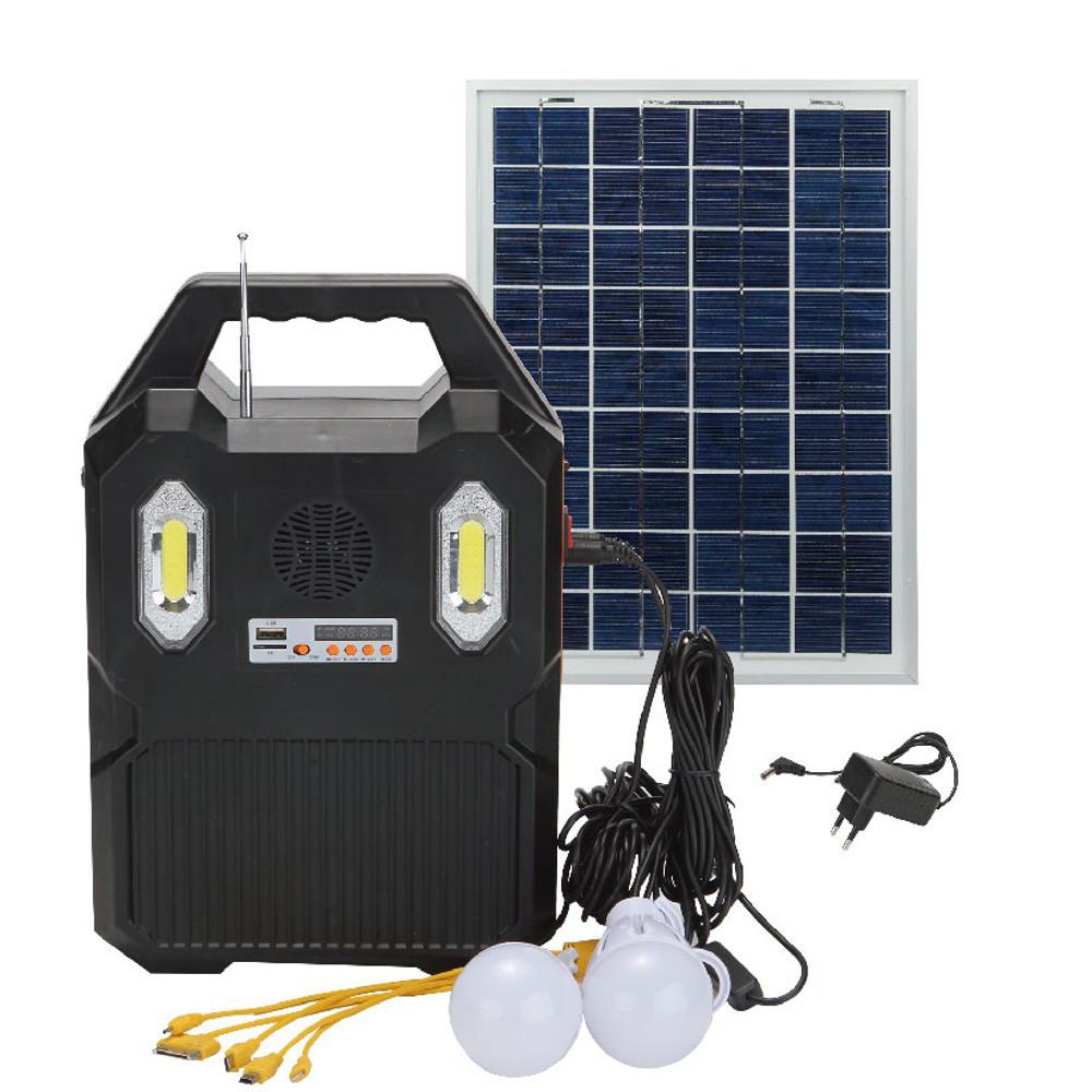 Ηλιακό Σύστημα Φωτισμού, Ήχου & Φόρτισης με 4 Λάμπες LED 150 Lumens AT-9078B - Sfyri.gr - Ηλεκτρονικό Πολυκατάστημα