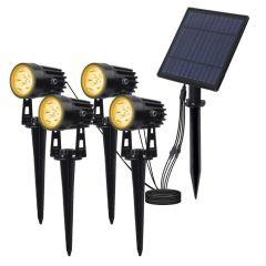 Σετ Ηλιακά Σποτ LED Θερμού Λευκού Φωτισμού για Στήριγμα σε Χώμα OEM 3000K TS-S4205- Sfyri.gr - Ηλεκτρονικό Πολυκατάστημα