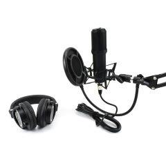Επαγγελματικό Μικρόφωνο Ηχογράφισης & Ακουστικά με Αναδιπλούμενη Βάση/Βραχίονα Q-MiC97 - Sfyri.gr - Ηλεκτρονικό Πολυκατάστημα