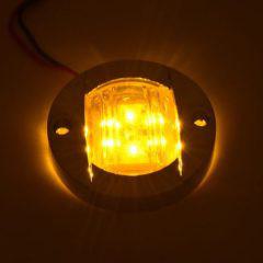 Στρογγυλό Αδιάβροχο Φωτιστικό LED (6) 12V για Σκάφη με Κίτρινο Φωτισμό OEM R2Q8 – Ασημί - Sfyri.gr - Ηλεκτρονικό Πολυκατάστημα