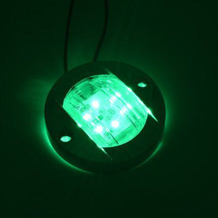 Στρογγυλό Αδιάβροχο Φωτιστικό LED (6) 12V για Σκάφη με Πράσινο Φωτισμό OEM R2Q8 – Ασημί - Sfyri.gr - Ηλεκτρονικό Πολυκατάστημα