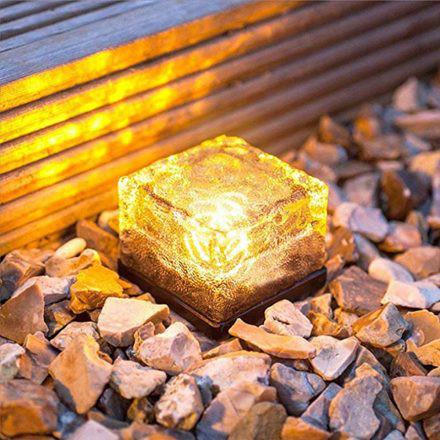 Ηλιακό Φωτιστικό Κήπου 3000k Ice Cube Solar Light Θερμό Λευκό - Sfyri.gr - Ηλεκτρονικό Πολυκατάστημα