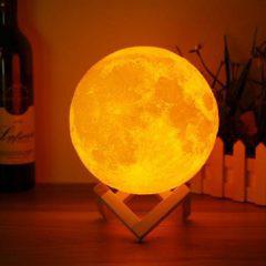 3D Ασύρματη Λάμπα σε Σχήμα Σελήνης - Sfyri.gr - Ηλεκτρονικό Πολυκατάστημα