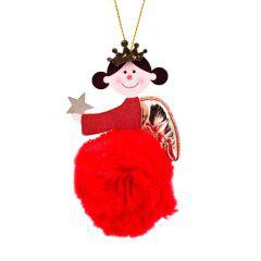 Χριστουγεννιάτικο Κρεμαστό Ξύλινο Στολίδι Αγγελάκι με Γουνάκι Μπάλα #3 OEM 7300-33 – Κόκκινο - Sfyri.gr - Ηλεκτρονικό Πολυκατάστημα