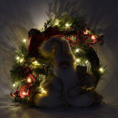 Χριστουγεννιάτικο Κρεμαστό Στεφάνι με Άγιο Βασίλη & Λευκό Φωτισμό OEM CH2147-37 – Λευκό - Sfyri.gr - Ηλεκτρονικό Πολυκατάστημα