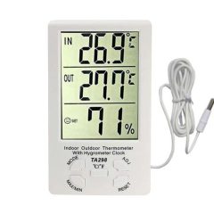 Ψηφιακό Θερμόμετρο & Υγρόμετρο με Διπλό Αισθητήρα, Ημερολόγιο & ALARM HTC-TA298 - Sfyri.gr - Ηλεκτρονικό Πολυκατάστημα