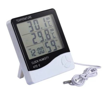 Ρολόι με Ξυπνητήρι, Θερμόμετρο, Υγρόμετρο, Εσωτερικού&Εξωτερικού Χώρου HUM-HTC-2 - Sfyri.gr - Ηλεκτρονικό Πολυκατάστημα