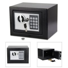 Χρηματοκιβώτιο Ασφαλείας με Ηλεκτρονική Κλειδαριά Και Κλειδί DOEM27 OEM - Μαύρο - Sfyri.gr - Ηλεκτρονικό Πολυκατάστημα