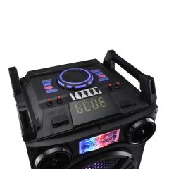 Ασύρματο Bluetooth Ηχείο 12″+3″ 30W RGB LED, FM & Μικρόφωνο ΚΑΡΑΟΚΕ ΟΕΜ Μ667 – Μαύρο - Sfyri.gr - Ηλεκτρονικό Πολυκατάστημα