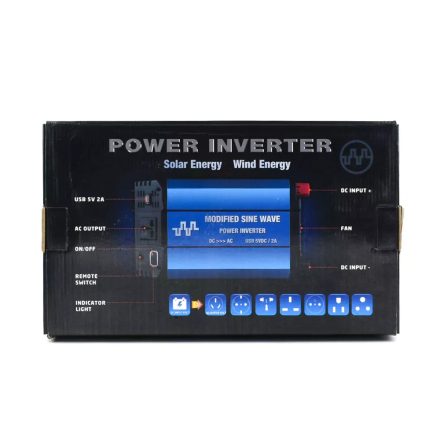 Inverter Τροποποιημένου Ημιτόνου 1000W 12V σε 230V Jarrett WM1000B – Μπλε - Sfyri.gr - Ηλεκτρονικό Πολυκατάστημα