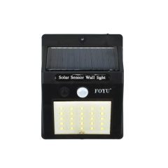 Ηλιακό Φωτιστικό 25 SMD LED IP65 με Ανιχνευτή Κίνησης FOYU FO-TA003 – Μαύρο - Sfyri.gr - Ηλεκτρονικό Πολυκατάστημα