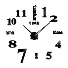 Μοντέρνο Ρολόι Τοίχου 60-90cm OEM W015 – Μαύρο - Sfyri.gr - Ηλεκτρονικό Πολυκατάστημα
