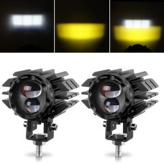 Universal Προβολάκια Αλουμινίου Μοτοσυκλέτας 30W Λευκού, Κίτρινου Φωτισμού 2τμχ ΟΕΜ 30117 – Μαύρο - Sfyri.gr - Ηλεκτρονικό Πολυκατάστημα