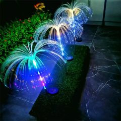Σετ 2τμχ Διακοσμητικό Ηλιακό Φωτιστικό LED Κήπου Λευκό, RGB Jellyfish OEM 30148 - Sfyri.gr - Ηλεκτρονικό Πολυκατάστημα