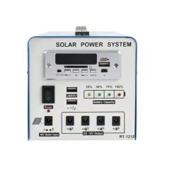 Σετ Ηλιακό Σύστημα Φωτισμού LED, Σταθμός Φόρτισης 120W & Ηχείο/Ραδιόφωνο/MP3 Player OEM RT-1212 – Μπλε - Sfyri.gr - Ηλεκτρονικό Πολυκατάστημα