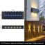 Σετ 2τμχ Επιτοίχιο Ηλιακό Φωτιστικό Two-Way 12LED Θερμού Φωτισμού 3000Κ OEM 30216 – Μαύρο - Sfyri.gr - Ηλεκτρονικό Πολυκατάστημα