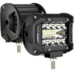 Σετ 2τμχ Mini Προβολείς LED Λευκού Φωτισμού με 40SMD 120W 10-30V 6000-6500K IP68 Novsight A500-E16-4IN-1 – Μαύρο - Sfyri.gr - Ηλεκτρονικό Πολυκατάστημα