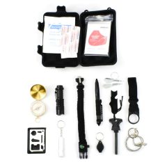Tactical Kit Επιβίωσης με 16+ σε 1 Εργαλεία, Mini Πακετάκι Πρώτων Βοηθειών & Κουβέρτα Διάσωσης OEM #4 – Μαύρο SO4 - Sfyri.gr - Ηλεκτρονικό Πολυκατάστημα