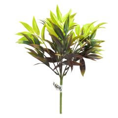 Τεχνητό Φυτό με Μακριά Φύλλα 38cm OEM 76043 – Πράσινο, Κόκκινο - Sfyri.gr - Ηλεκτρονικό Πολυκατάστημα