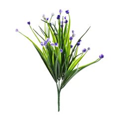 Τεχνητό Φυτό Mini Τουλιπάκια με Μοβ-Λευκά Άνθη 38cm OEM 13428 – Πράσινο - Sfyri.gr - Ηλεκτρονικό Πολυκατάστημα