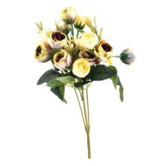 Τεχνητό Φυτό Τριαντάφυλλα με Μοβ-Λευκά Άνθη 30cm OEM 10727 – Πράσινο - Sfyri.gr - Ηλεκτρονικό Πολυκατάστημα