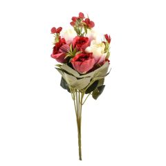 Τεχνητό Φυτό Τριαντάφυλλα με Κόκκινα-Ροζ Άνθη 30cm OEM 76007 – Πράσινο - Sfyri.gr - Ηλεκτρονικό Πολυκατάστημα