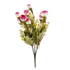 Τεχνητό Φυτό Τριαντάφυλλα με Λευκά-Ροζ Μπουμπούκια 35cm OEM 15204 – Πράσινο - Sfyri.gr - Ηλεκτρονικό Πολυκατάστημα