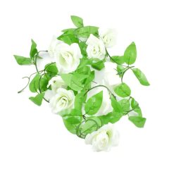 Τεχνητό Φυτό Λευκά Τριαντάφυλλα σε Γιρλάντα 240cm OEM 15401 – Πράσινο - Sfyri.gr - Ηλεκτρονικό Πολυκατάστημα