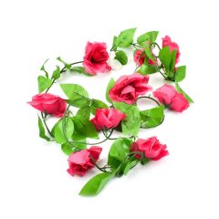 Τεχνητό Φυτό Σκούρο Ροζ Τριαντάφυλλα σε Γιρλάντα 240cm OEM 15401 – Πράσινο - Sfyri.gr - Ηλεκτρονικό Πολυκατάστημα