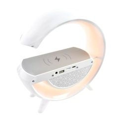 Φωτιστικό LED RGB με Ασύρματη Βάση Φόρτισης, Ηχείο Bluetooth, FM, Handsfree ΟΕΜ BT 2301 – Λευκό - Sfyri.gr - Ηλεκτρονικό Πολυκατάστημα