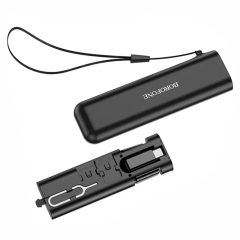 Πολυχρηστική Θήκη με Σετ Αντάπτορες USB 4 σε 1 3A Micro, Type-C, Lightning, USB-A Borofone U36 – Μαύρο - Sfyri.gr - Ηλεκτρονικό Πολυκατάστημα
