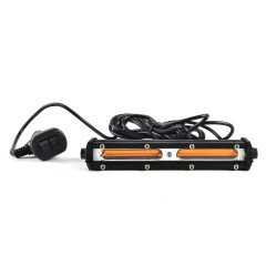 Mini Μπάρα LED COB Πορτοκαλί Φωτισμού Σταθερού & Strobe 18W 12/24V IP67 OEM 30271 – Μαύρο - Sfyri.gr - Ηλεκτρονικό Πολυκατάστημα