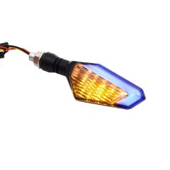 Σετ Τριγωνικά Φλας LED για Μοτοσυκλέτες 12V 10mm με διπλό Φωτισμό – Λευκό, Πορτοκαλί 2τμχ - Sfyri.gr - Ηλεκτρονικό Πολυκατάστημα