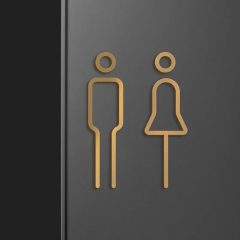 Πινακίδα εσωτερικού χώρου για WC Ανδρών – Γυναικών – Χρυσό ΣΕΤ - Sfyri.gr - Ηλεκτρονικό Πολυκατάστημα