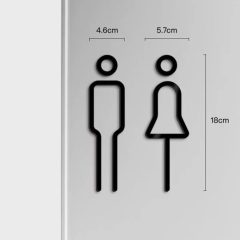 Πινακίδα εσωτερικού χώρου για WC Ανδρών – Γυναικών – Μαύρο ΣΕΤ - Sfyri.gr - Ηλεκτρονικό Πολυκατάστημα