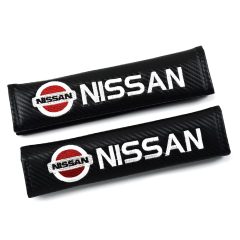 Σετ Mαξιλαράκια Ζώνης “Nissan” 2τμχ OEM – Μαύρο Carbon - Sfyri.gr - Ηλεκτρονικό Πολυκατάστημα