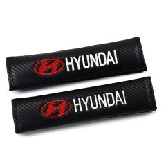 Σετ Mαξιλαράκια Ζώνης “Hyundai” 2τμχ OEM – Μαύρο Carbon - Sfyri.gr - Ηλεκτρονικό Πολυκατάστημα