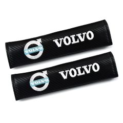 Σετ Mαξιλαράκια Ζώνης “Volvo” 2τμχ OEM – Μαύρο Carbon - Sfyri.gr - Ηλεκτρονικό Πολυκατάστημα