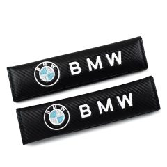 Σετ Mαξιλαράκια Ζώνης “BMW” 2τμχ OEM – Μαύρο Carbon - Sfyri.gr - Ηλεκτρονικό Πολυκατάστημα
