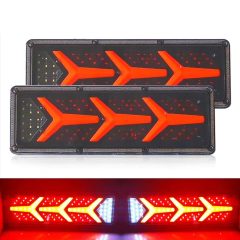 LED Πίσω φανάρια Στοπ-πορείας-Φλάς δυναμικά για φορτηγά,τρέιλερ κτλ 24V Σετ 2τμχ - Sfyri.gr - Ηλεκτρονικό Πολυκατάστημα