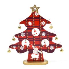 Mini Ξύλινο Στολίδι Χριστουγεννιάτικο Δέντρο με Αστέρι & Λαμπάκια 22cm OEM XYB2592-15 – Κόκκινο - Sfyri.gr - Ηλεκτρονικό Πολυκατάστημα