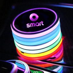 Led βάση φωτιζόμενη εναλλαγής 7 χρωμάτων για την ποτηροθήκη του αυτοκινήτου Atmosphere Style SMART 2τμχ - Sfyri.gr - Ηλεκτρονικό Πολυκατάστημα