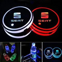 Led βάση φωτιζόμενη εναλλαγής 7 χρωμάτων για την ποτηροθήκη του αυτοκινήτου Atmosphere Style SEAT 2τμχ - Sfyri.gr - Ηλεκτρονικό Πολυκατάστημα