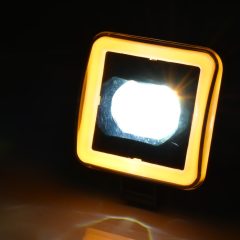 Προβολάκι LED 12/24V Λευκού Φωτισμού με Πορτοκαλί Ring Light Andowl Q-D15 – Μαύρο - Sfyri.gr - Ηλεκτρονικό Πολυκατάστημα