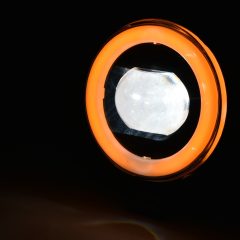 Προβολάκι LED 12/24V Λευκού Φωτισμού με Πορτοκαλί Ring Light Andowl Q-D17 – Μαύρο - Sfyri.gr - Ηλεκτρονικό Πολυκατάστημα